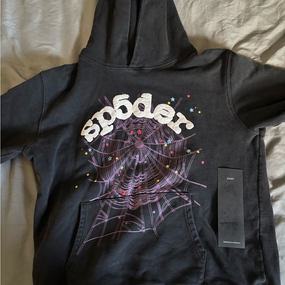 Sp5der Black Hoodie lightly used